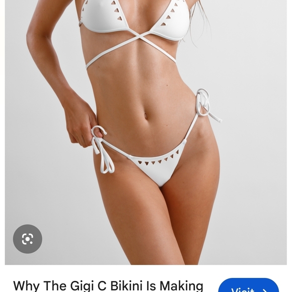***GIGI C White Christina Cutout Bikini Set. NWT*** - Picture 3 of 13